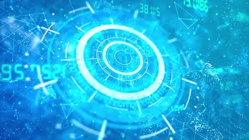 Futuristic Technology Interface Data Display Background Loop