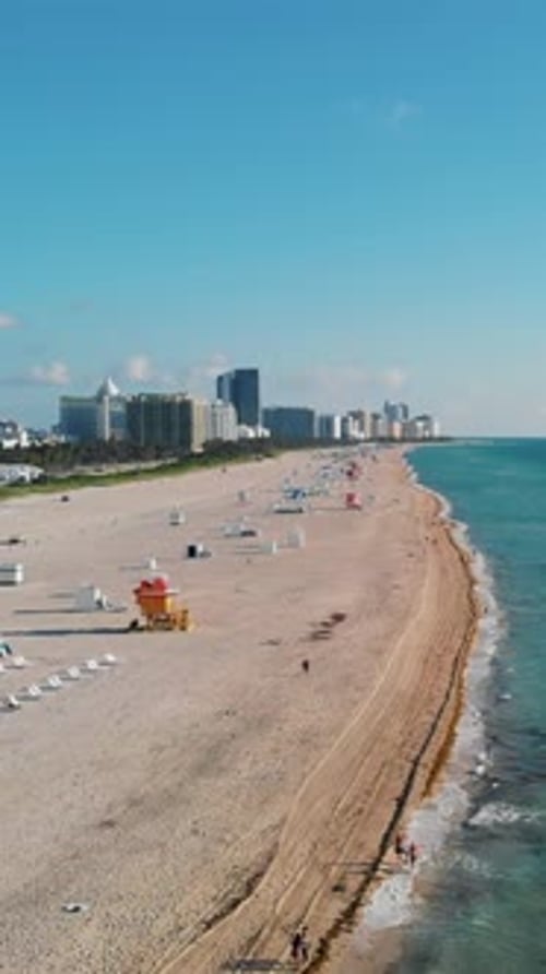 Drone Aerial View at Miami South Beach Florida