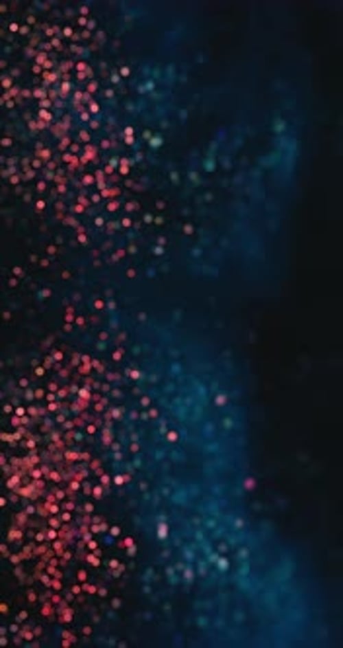 Defocused Pink and Blue Glitter Bokeh Lights