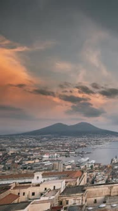 Naples Italy Top View Skyline