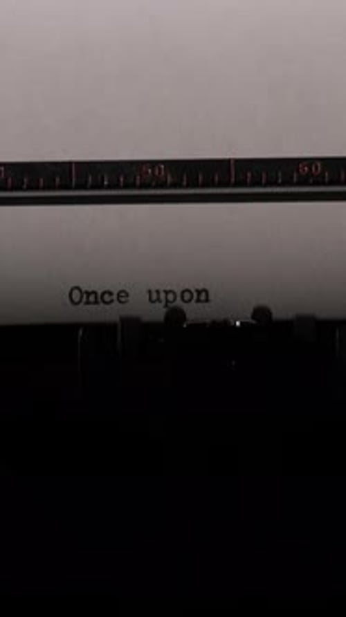 Typewriter Types the Phrase 'Once Upon a Time'