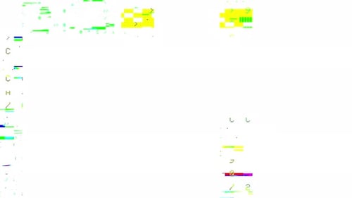 Corruption Collection: Transición de datos de parpadeo con una animación con efecto de error de un VHS roto