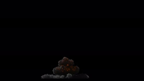 Nukleare Atombombenexplosion auf transparentem Hintergrund