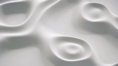 Abstract White Liquid Surface Loop With Smooth Flowing Motion