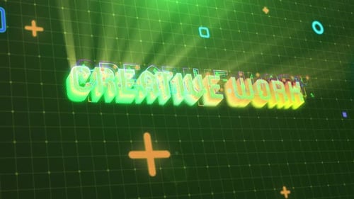 Digital Glitch Text Reveal Title Animation