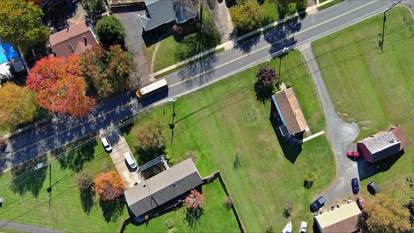 Rooftop Views of Houses a Small American Towns in State of New Jersey ...