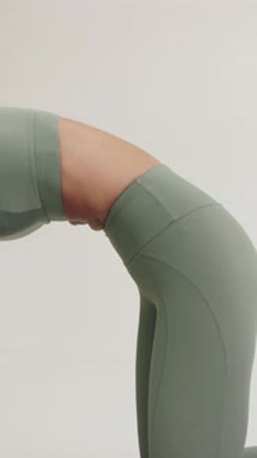 Woman Kneeling Bending Backwards Core Workout