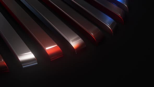 Abstract Metallic Wavy Bars Background Animation, Backgrounds Motion ...