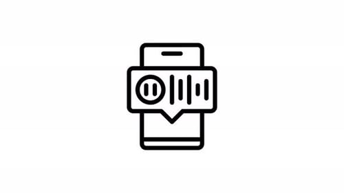 voice note line icon animation