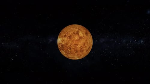 Venus Planet animation in space. 2158