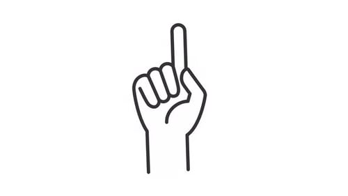 Animated Index Finger Linear Icon