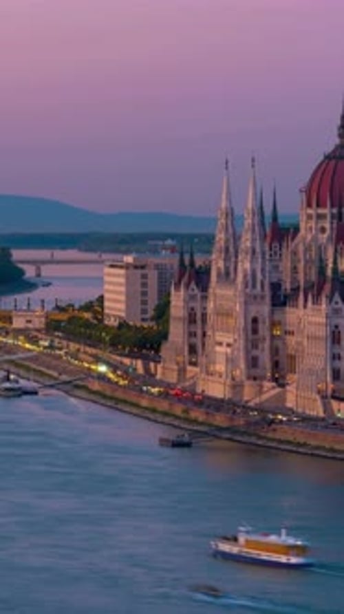 Vertical View Of Budapest City Skyline, Hungary