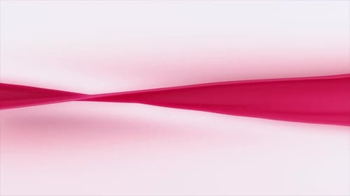 Flowing Hot Pink Ribbon Abstract Background Animation