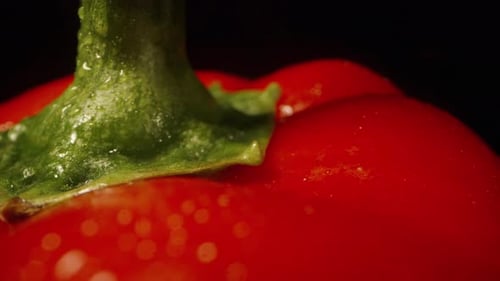 Close Up of Fresh Red Bell Pepper