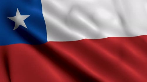 Waving Flag of Chile Realistic Animation