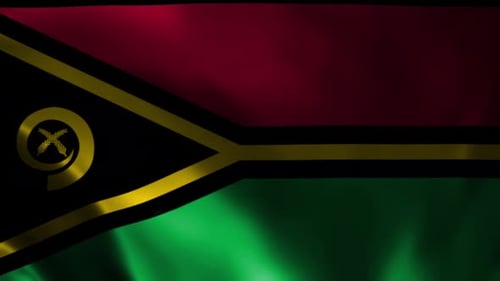 Vanuatu Flag Waving Realistic Seamless Background Animation