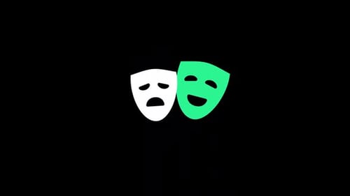 Animated Comedy and Tragedy Theater Masks Reveal