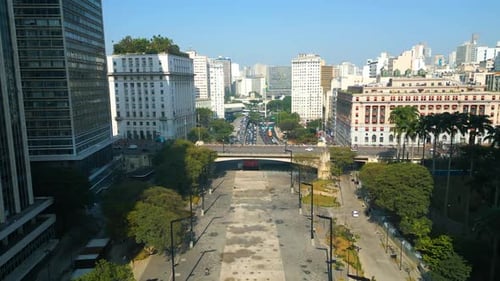 Paisagem urbana de São Paulo, Brasil. Paisagem deslumbrante do centro histórico da cidade