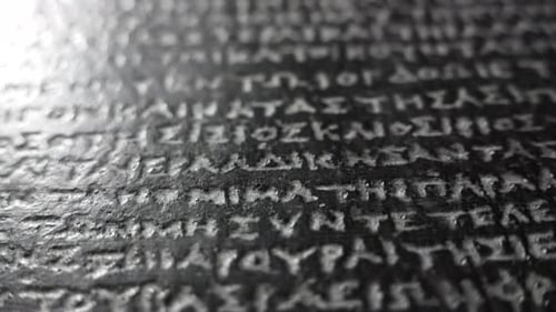 The Rosetta Stone Ancient Stele Inscribed with Three Scripts Key to Deciphering Egyptian Hieroglyphs