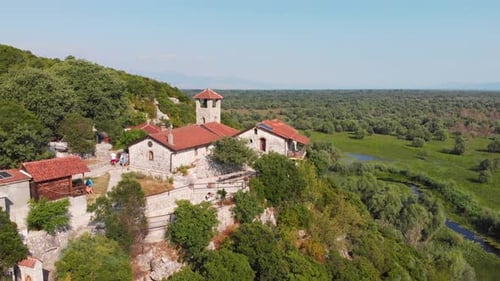 Monastery Kom in Skadar Lake Serbian Orthodox Monastery in Montenegro