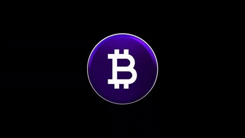Modern 3D Spinning Bitcoin Logo for Cryptocurrency and Finance