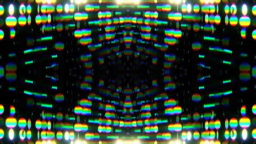 Rainbow Shimmer Hanging Mirrors Kaleidoscope Background Vj Loop In 4K