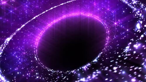 Abstract Purple Star Particles Swirl Around Central Reveal