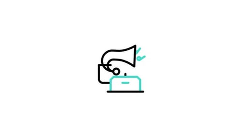 Gramophone Line Animated Icon