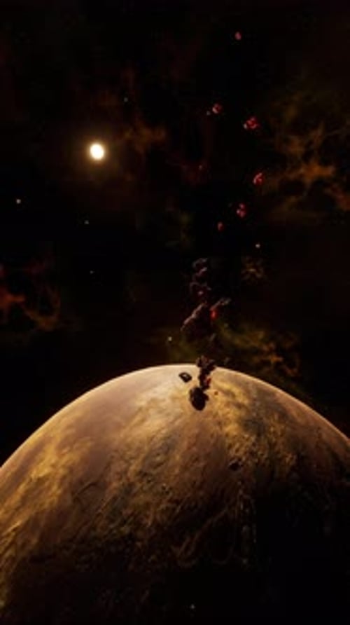 a Large Cluster of Asteroids Near an Unknown Planet Vertical