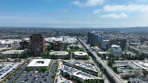 Aerial View of Business Park with Mixed Use Facility Service Building