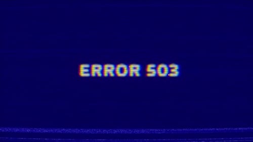 Digital Error 503 Glitch Text Animation
