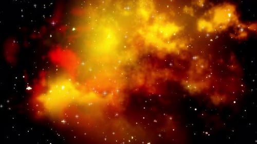 Fond de nébuleuse spatiale. Nébuleuse rougeoyante, étoiles et galaxie se déplaçant, volant à travers l'univers
, couleur