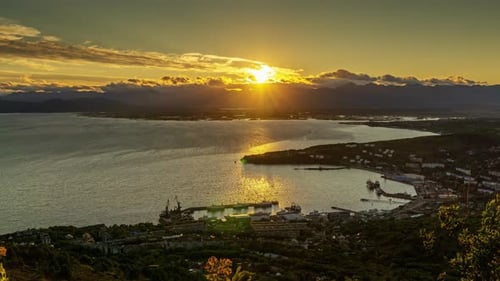 Sunset in Avacha Bay Kamchatka