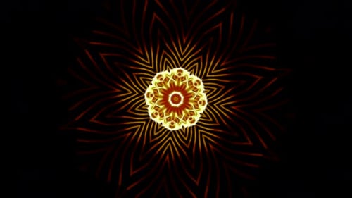 Fondo de caleidoscopio abstracto con elementos de mandala transformadores