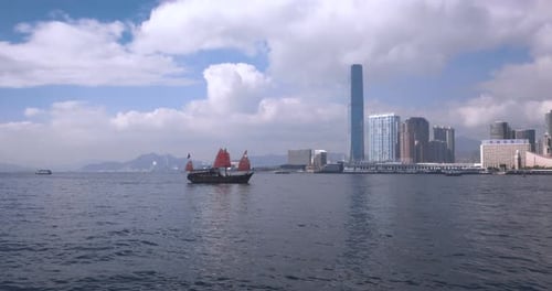 The Symbol Of Hong Kong Is A Boat With Red Sails