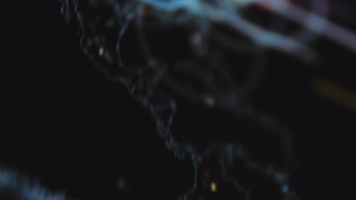 Futuristic Digital Data Visualization of Network Attack Origins