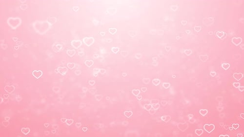 Floating Pink Hearts Background Animation