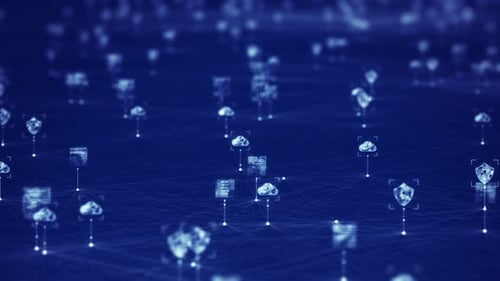 Cybersicherheit und Big-Data-Netzwerk.