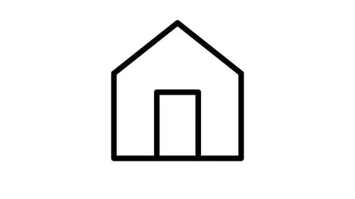 Minimalistische Home-Icon-Animation — Klares Liniendesign