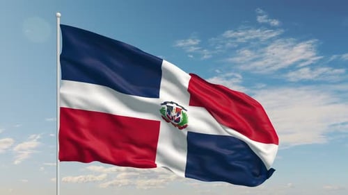 Drapeau national des Pays-Bas sur fond de beau ciel bleu