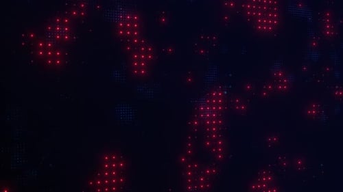 Futuristic Digital Glitch Pixel Grid Looping Background