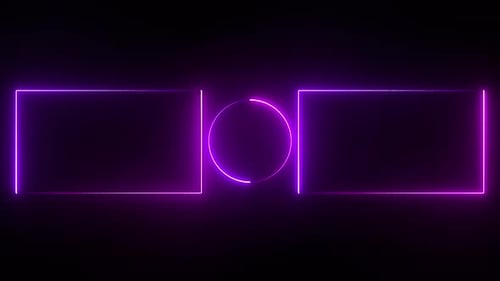 End Screen Neon Frame Pink And Purple V17