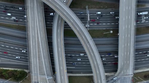 Traffic pattern and interstate highway freeway theme. Transportation and commuter driving on road. T