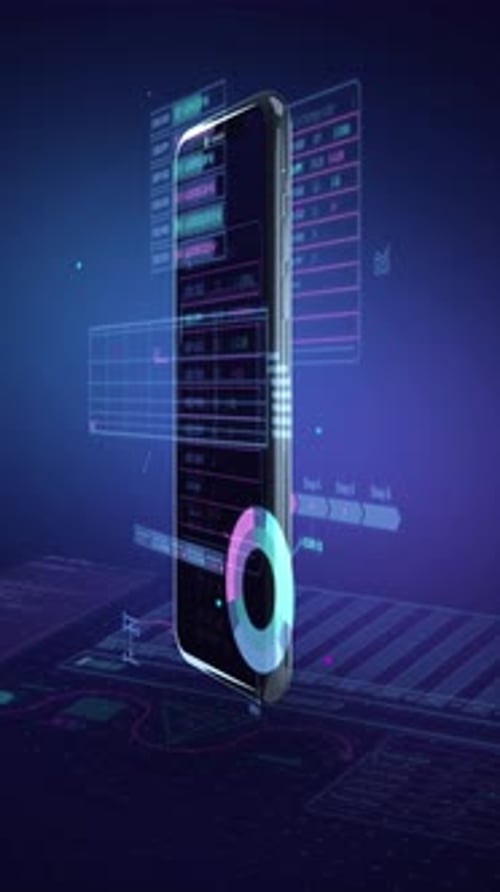 Phone and Animated Stock Infographics