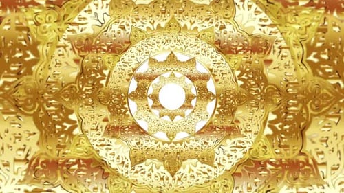 Luxury Golden Vintage Circle Animation Background