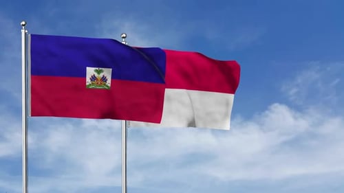 Bandera de Haití y bandera de Polonia