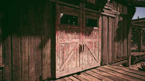 Rustic Sliding Barn Doors Reveal Transition