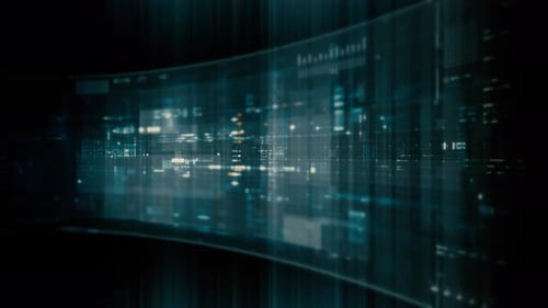 Futuristic data network visualization with glowing digital streams 04