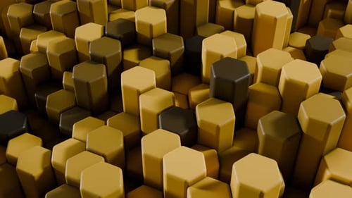3d Animated Background of Hexagons in a Loop Satisfying Video