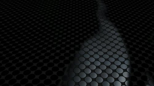 Background with Floating Field of Black Circles, Exclusive, Reflection, 3D Render, Unique Design